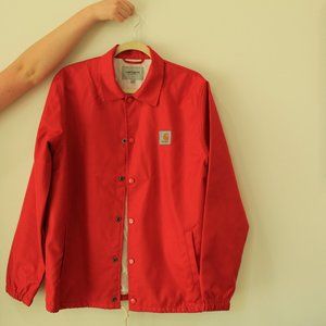 red Carhartt windbreaker